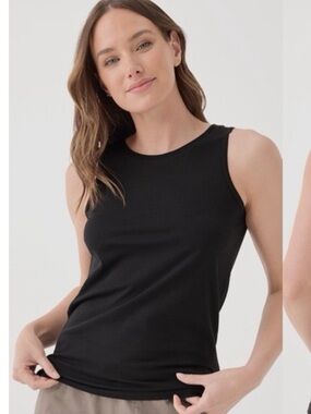 Pact Women's Black Organic Cotton Tank Top XL